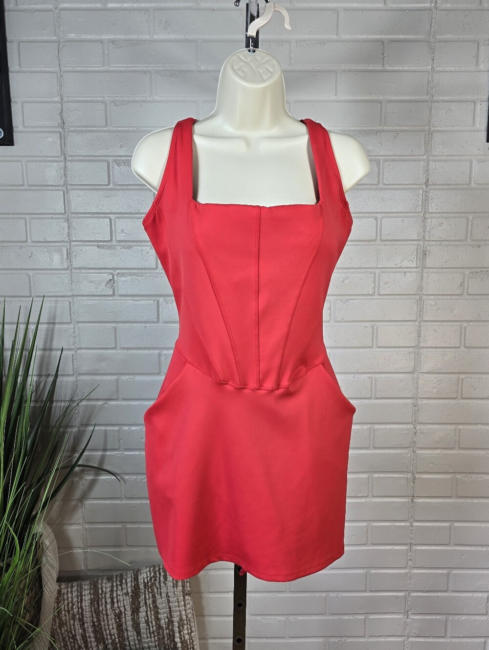 Ta3 Red One-Piece Swimdress